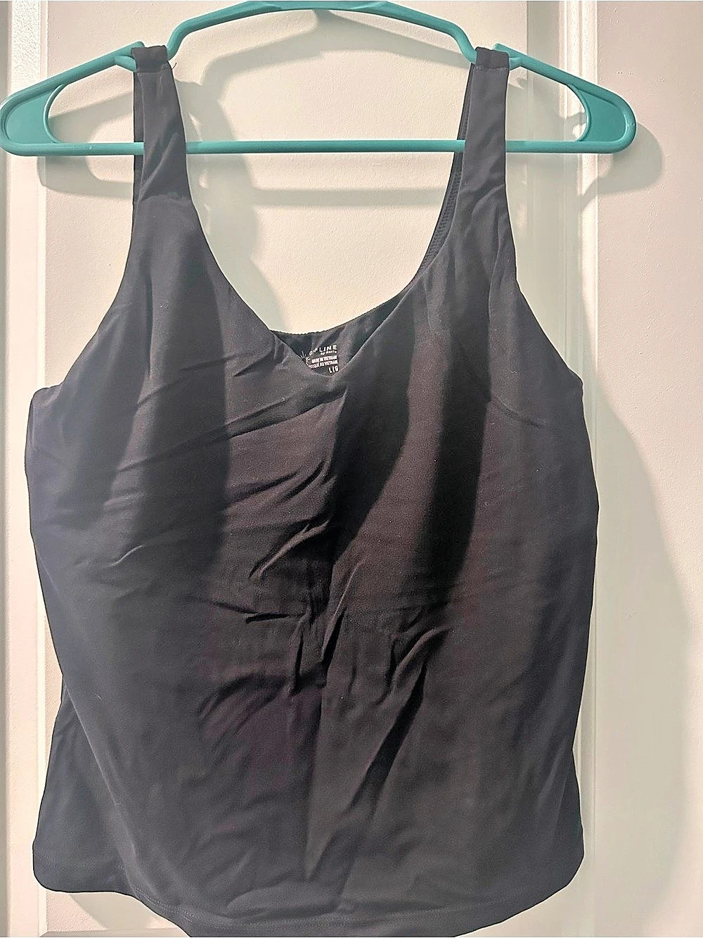 OFFLINE by Aerie Real Me Low Key Tank Top Black Large Like New